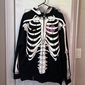 Lrg roots and equipment Dead Serious  mens zip up hooded jacket Large